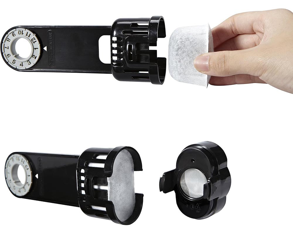 6-Pack Replacement Charcoal Water Filter Cartridges with Starter Kit Combo for Keurig Single Brewing System & Breville Models