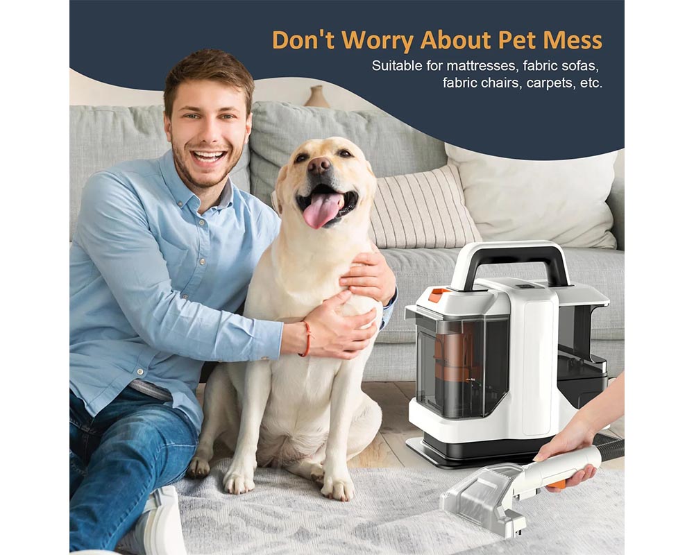 Portable Carpet Cleaner Machine with Dual Brush Head