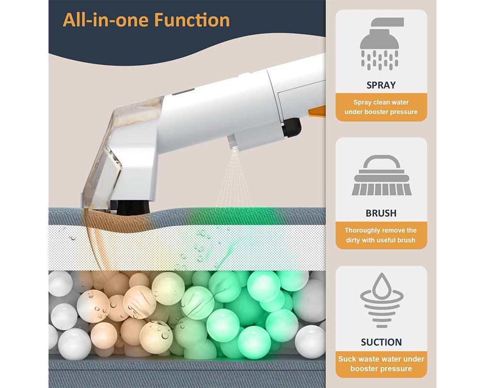 Portable Carpet Cleaner Machine with Dual Brush Head