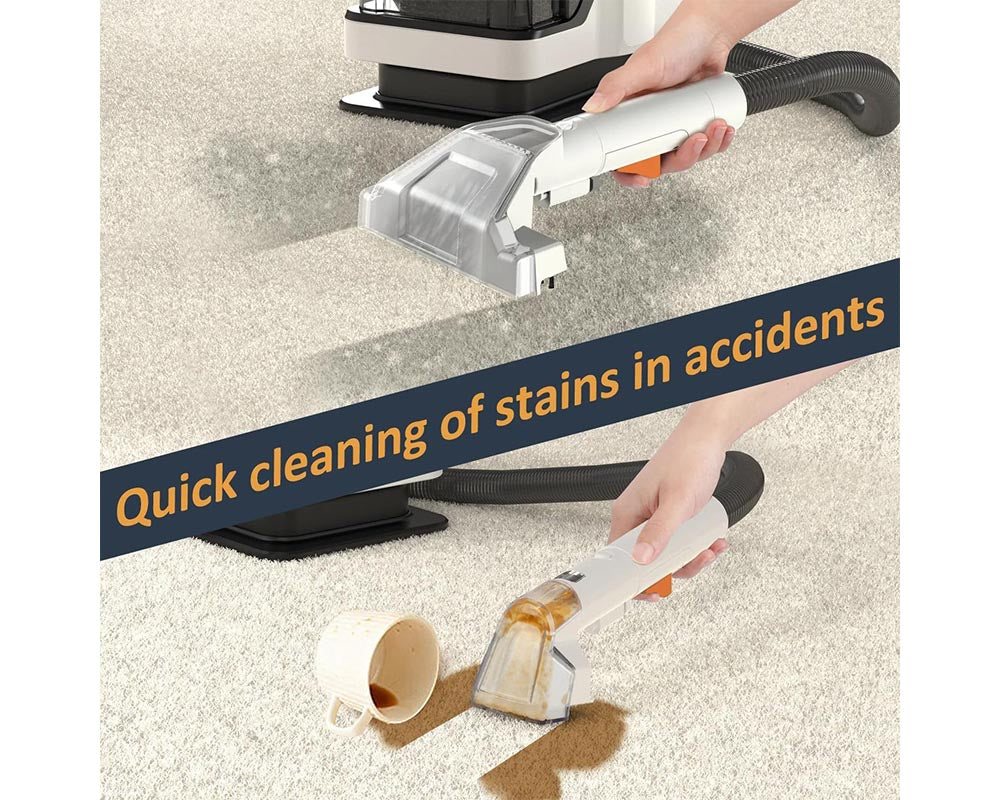 Portable Carpet Cleaner Machine with Dual Brush Head
