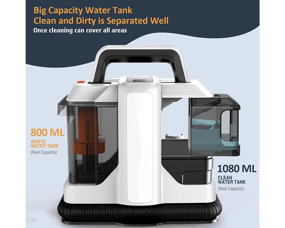 Portable Carpet Cleaner Machine with Dual Brush Head