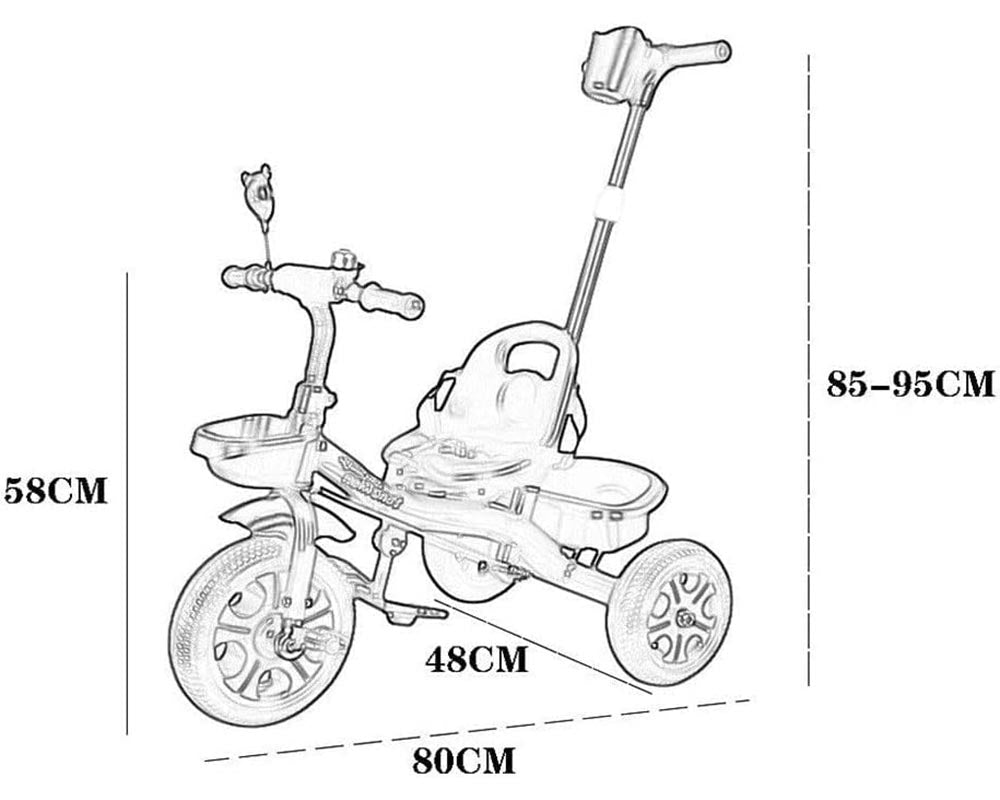 Kids Trike - Adjustable Kids Bike with Parent Steering (Blue)