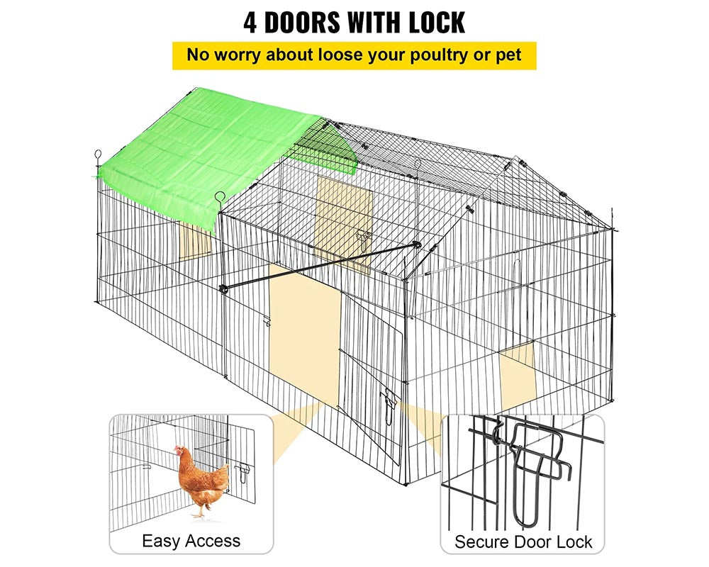 Outdoor Chicken Coop Metal Outdoor Chicken Coop Run for Backyard