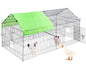 Metal Chicken Coop – Outdoor Chicken Run Enclosure with Waterproof Cover
