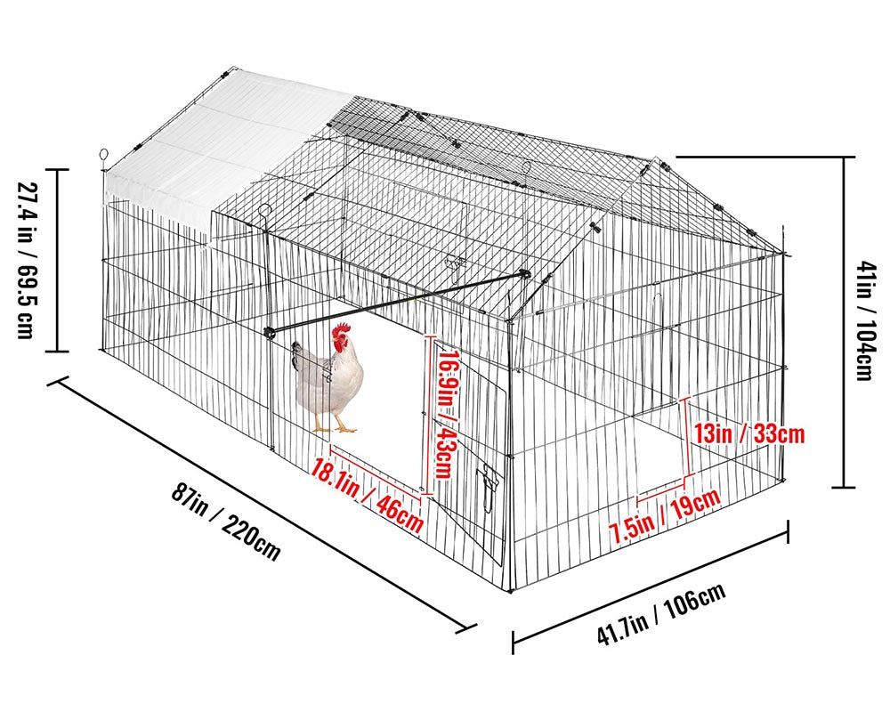 Outdoor Chicken Coop Metal Outdoor Chicken Coop Run for Backyard
