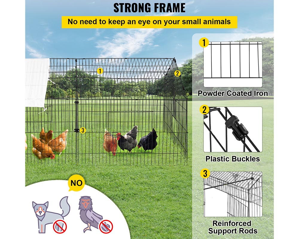 Outdoor Chicken Coop Metal Outdoor Chicken Coop Run for Backyard