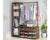 Bamboo Wardrobe Clothes Rack – Freestanding Closet Organizer with Storage Shelves & Shoe Racks (80CM)