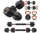 Adjustable Dumbbell Set, 20Kg Free Weight Set with Connector Bar – 6 in 1 Workout Gear for Home Gym Fitness Exercise