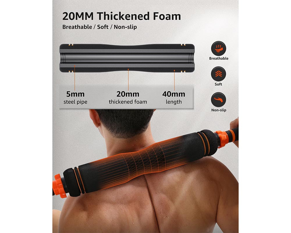 Adjustable Dumbbell Set, 20Kg Free Weight Set with Connector Bar – 6 in 1 Workout Gear for Home Gym Fitness Exercise