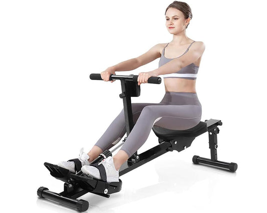 Mechanical Rowing Machine with 12 Adjustable Resistance
