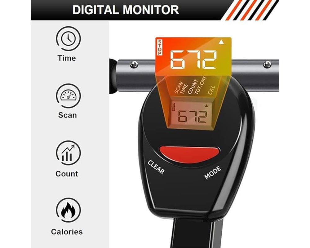 Mechanical Rowing Machine with 12 Adjustable Resistance
