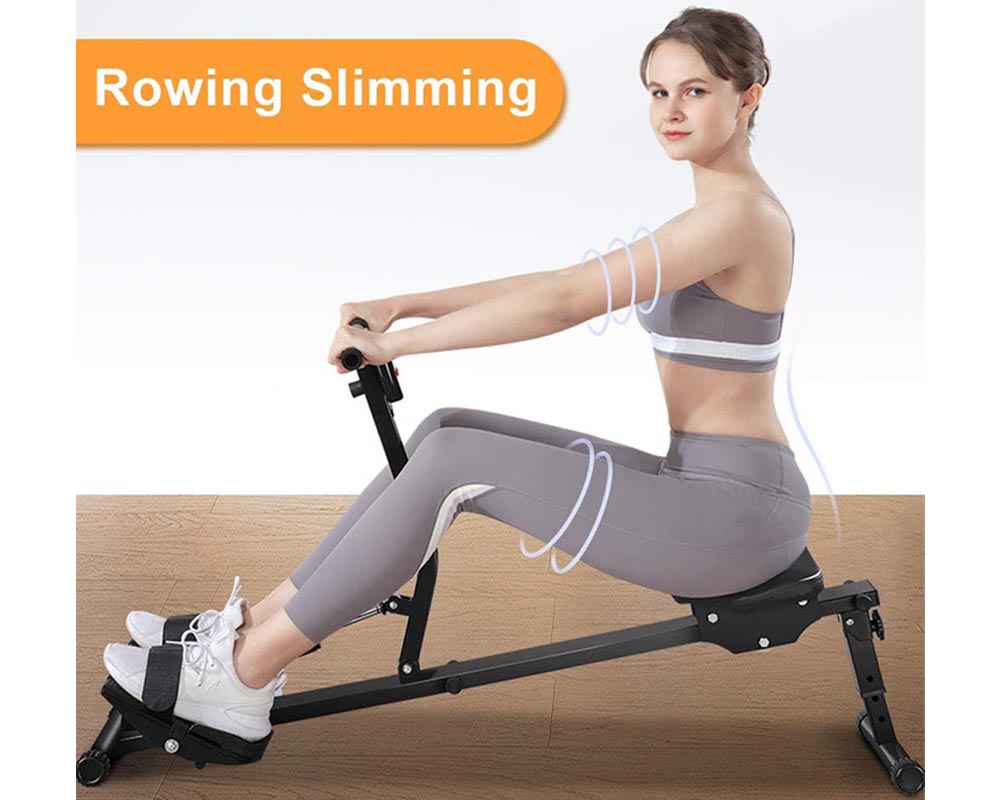 Mechanical Rowing Machine with 12 Adjustable Resistance