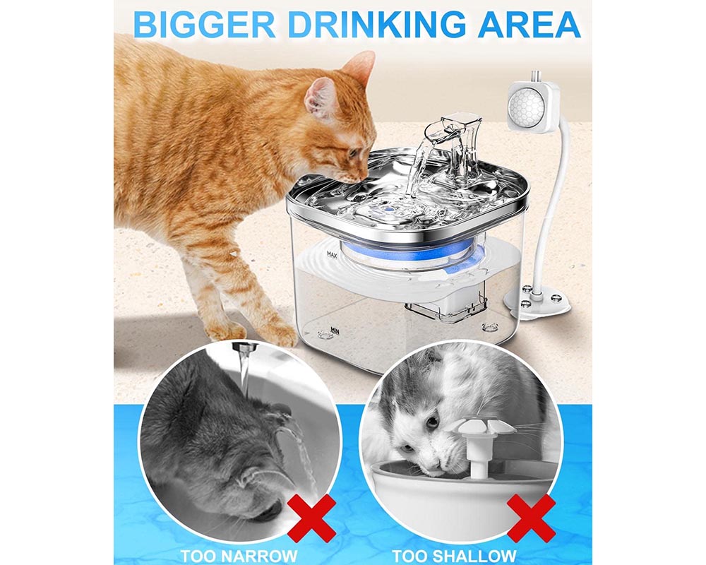 Cat Water Fountain 2L with Induction & Constant Temperature