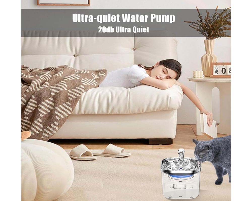 Cat Water Fountain 2L with Induction & Constant Temperature