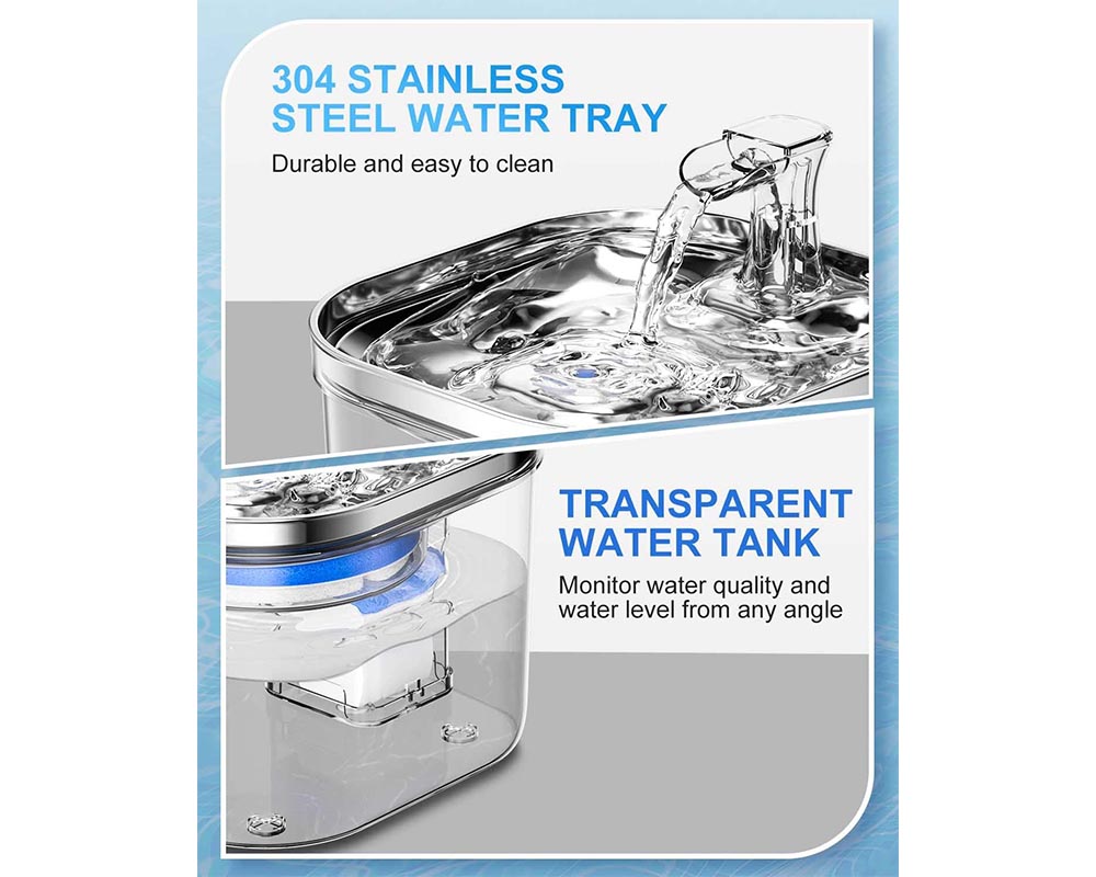 Cat Water Fountain 2L with Induction & Constant Temperature