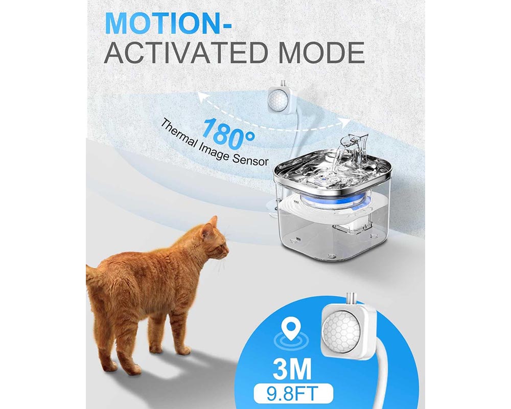 Cat Water Fountain 2L with Induction & Constant Temperature