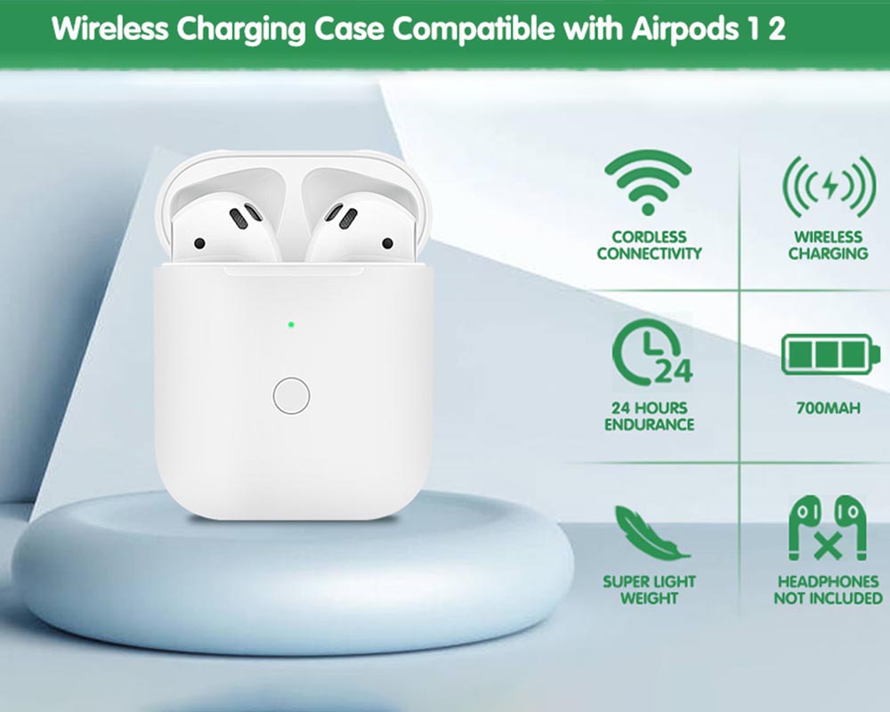 Wireless Charging Case Compatible with AirPods 1 & 2