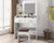 CURA Vanity Dressing Table with Lighted Mirror & Upholstered Stool