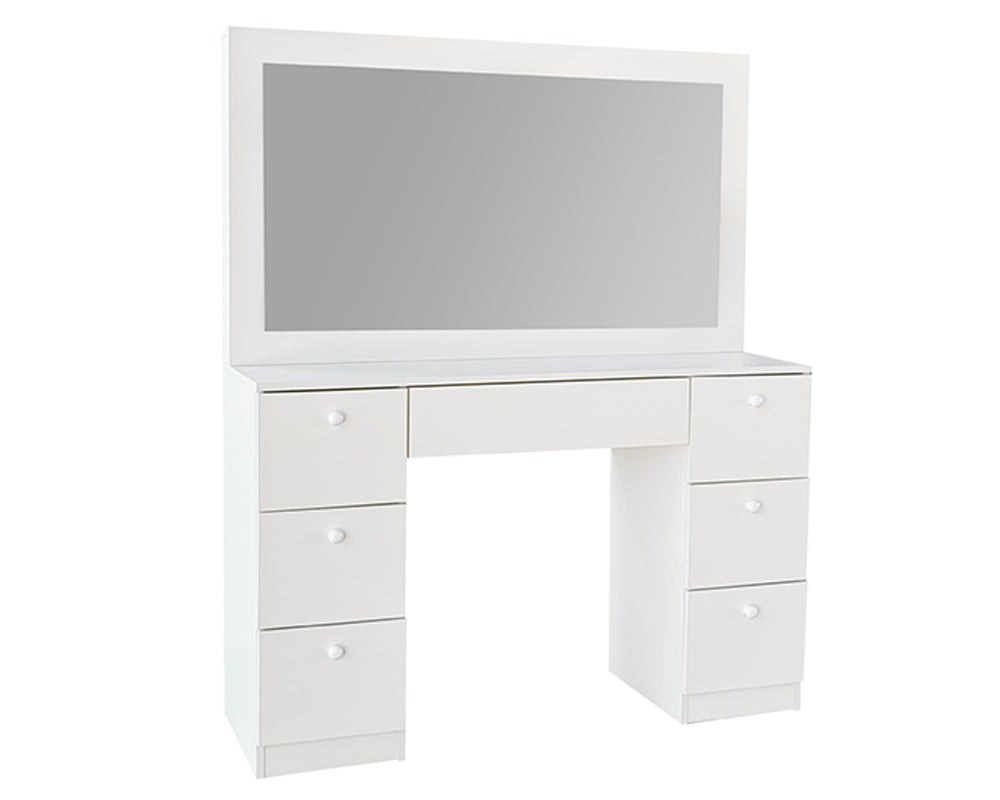 Dressing Table with Hollywood Mirror & 7 Drawers