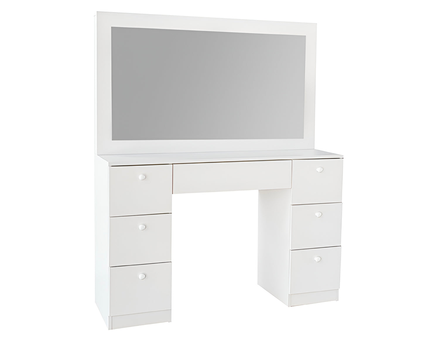 Dressing Table with Hollywood Mirror & 7 Drawers