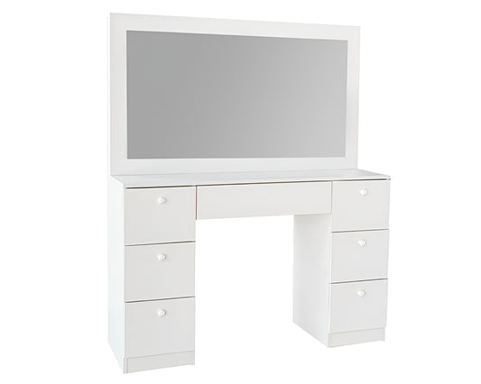 Dressing Table with Hollywood Mirror & 7 Drawers