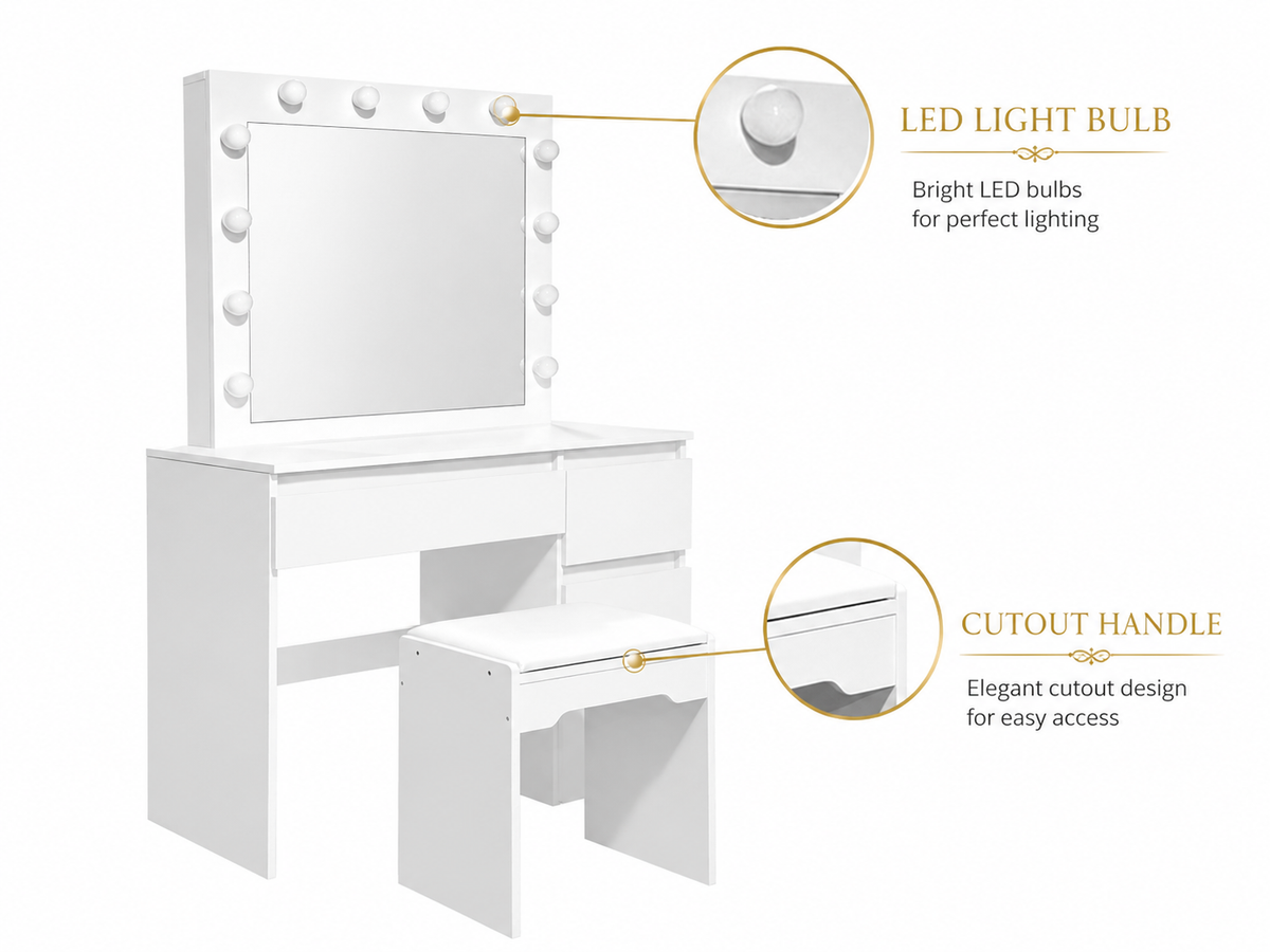 Dressing Table with HD Mirror Vanity