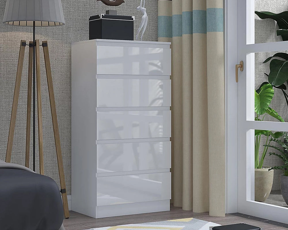 Tallboy Dresser 5 Chest Of Drawers Storage Cabinet