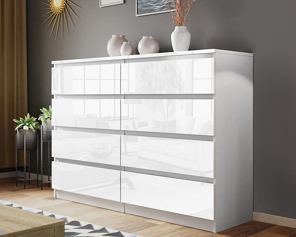 CURA 8-Drawer Chest – Modern Bedroom Dresser & Storage Cabinet
