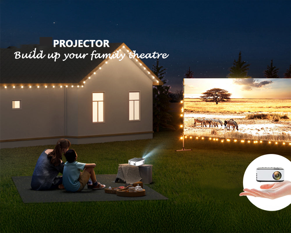 Mini Projector Portable HD 1080P Projector Video Projector with WiFi Screen Mirroring