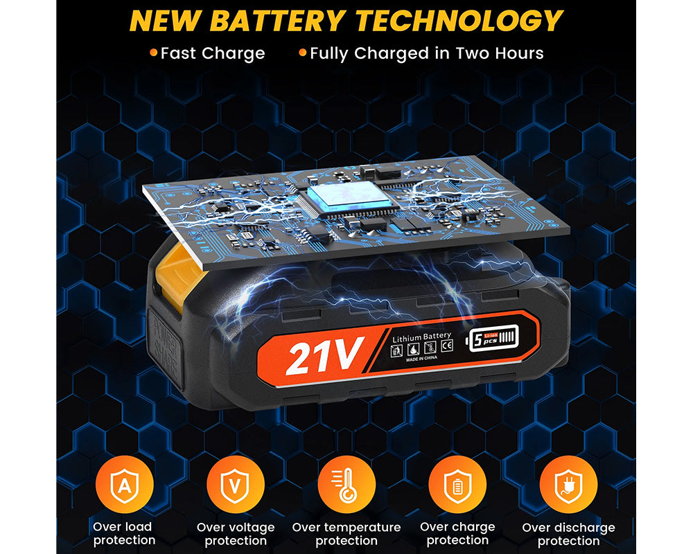 6Inch Mini Chainsaw with 21V Battery Cordless Handheld Electric Chainsaw