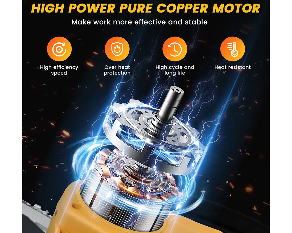 6Inch Mini Chainsaw with 21V Battery Cordless Handheld Electric Chainsaw