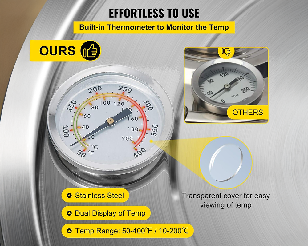 10 Gal (38L) Stainless Steel Alcohol Distiller with Copper Coil - Home Brewing Kit for DIY Whiskey, Wine, and Brandy Production