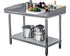 Stainless Steel Workbench Durable Food Prep Table with Backsplash Undershelf