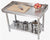 Stainless Steel Workbench Durable Food Prep Table with Backsplash & Undershelf