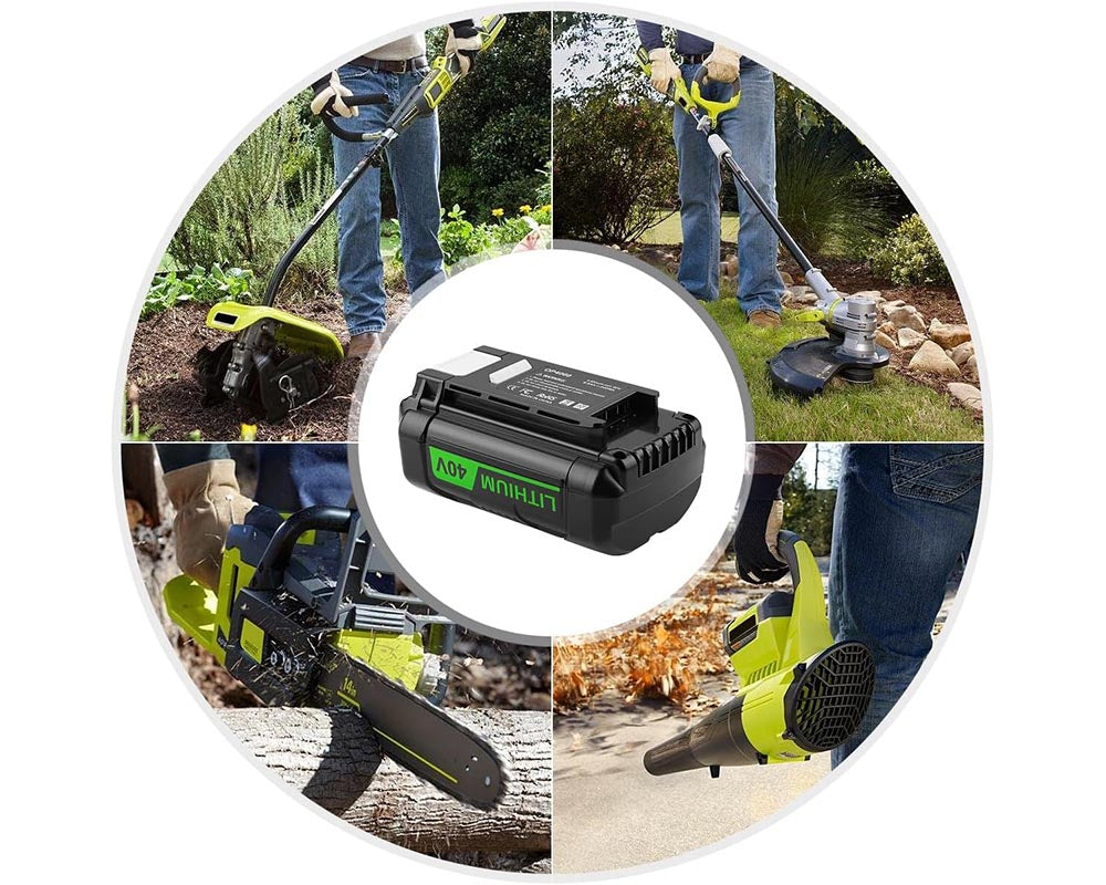 OP4060 40V 5.0Ah Lithium-Ion Ryobi 40V Battery Replacement for Ryobi Cordless Power Tools