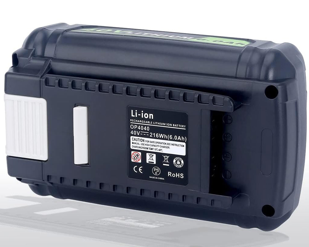 40V 6.0Ah Lithium-Ion Battery Replacement for Ryobi OP4026A OP4030 OP4040 OP4050 OP4060A Cordless Power Tools