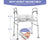 Raised Toilet Seat with Handles Adjustable & Padded Toilet Riser for Seniors, Handicap & Pregnancy Support, with Non-Slip Safety Rails and Storage Pouch