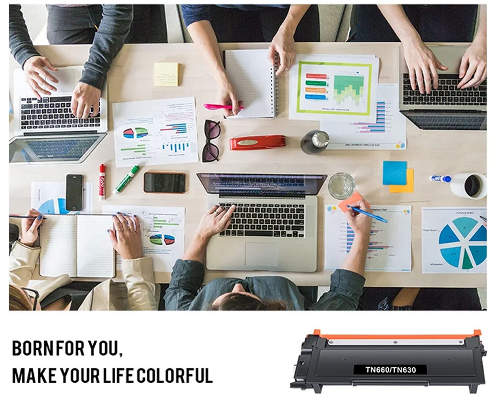 Toner Cartridge Compatible for Brother TN660 TN630 2Pack