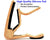Guitar Capo for Acoustic and Electric Guitars Burlywood Finish with 5 Picks