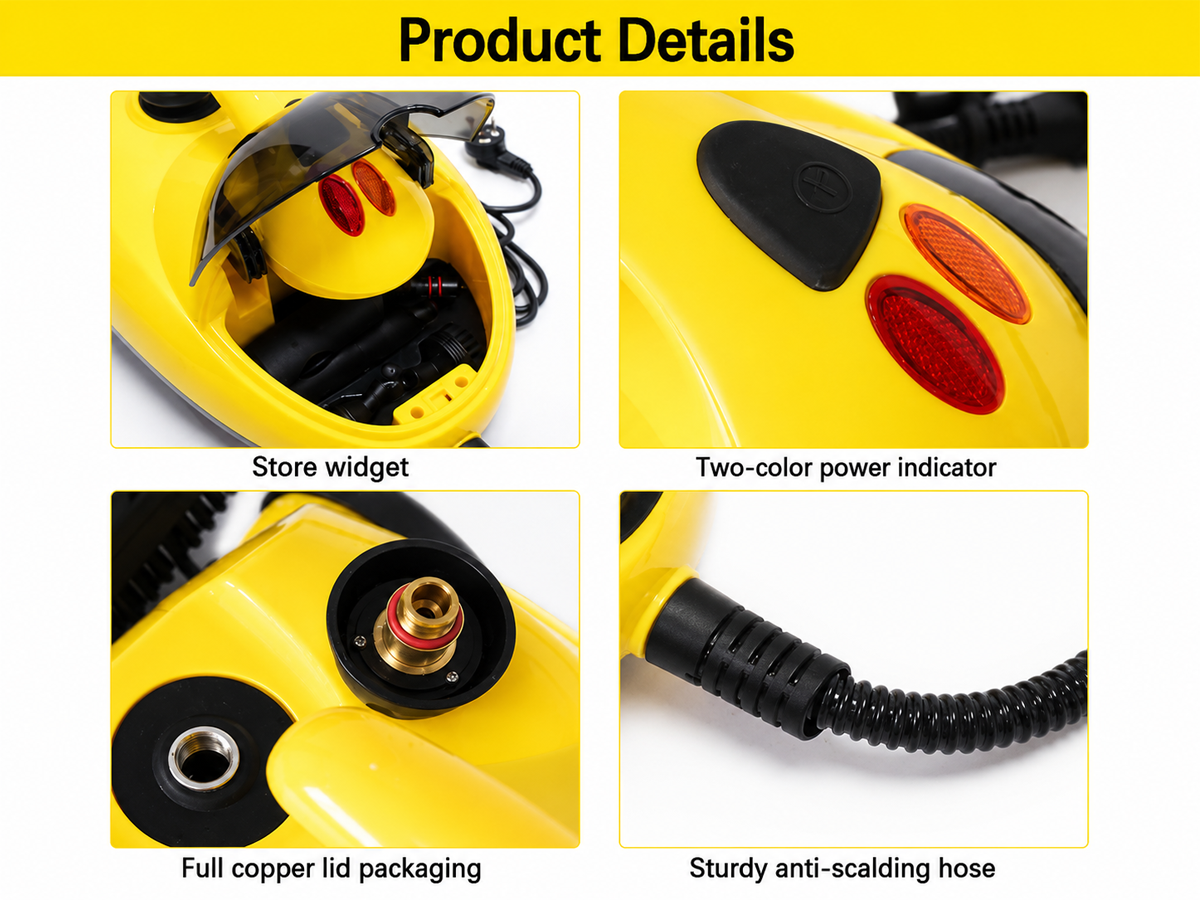 Portable Handheld Steam Cleaner 1800W Multifunctional High Temperature Pressurized Steam Cleaning Machine