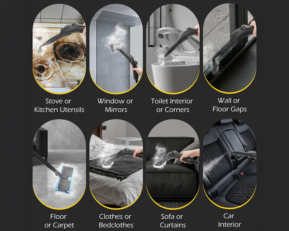 Portable Handheld Steam Cleaner 1800W Multifunctional High Temperature Pressurized Steam Cleaning Machine