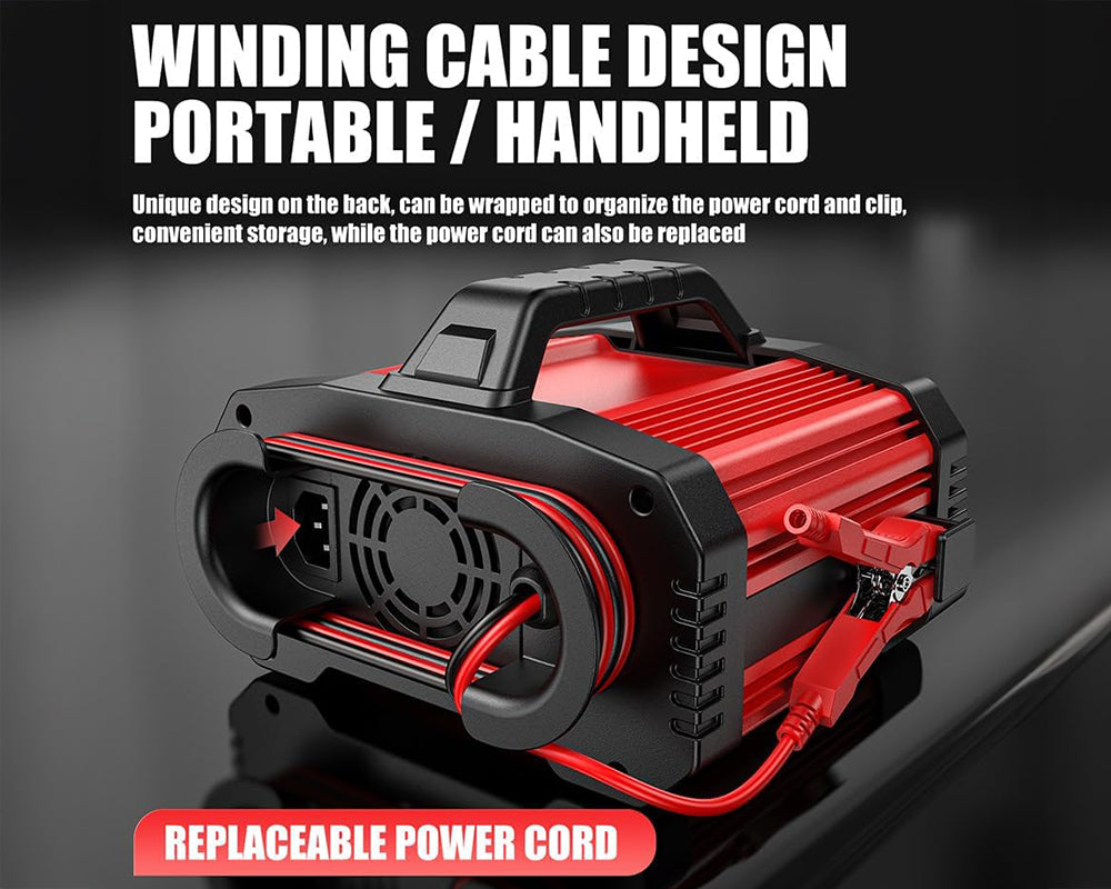 Car Battery Charger 25A Smart Charger for 12V/24V Automotive & Marine Batteries