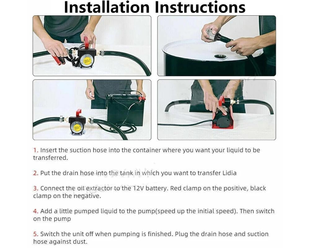 Fuel Transfer Pump 12V 175W High Flow Diesel Oil Pump