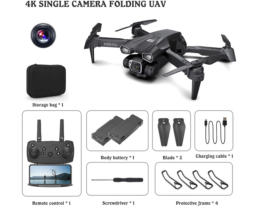 4K WiFi Drone with Camera RC Drone with Real-Time Transmission