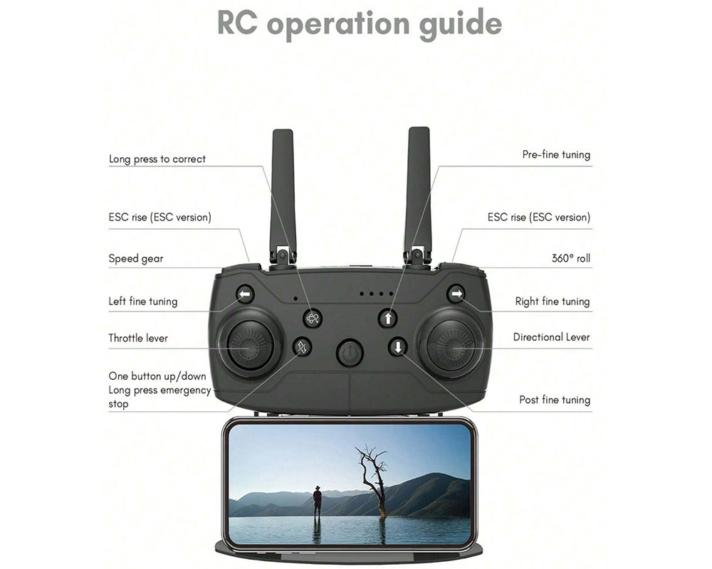 4K WiFi Drone with Camera RC Drone with Real-Time Transmission