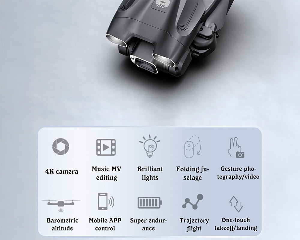 4K WiFi Drone with Camera RC Drone with Real-Time Transmission