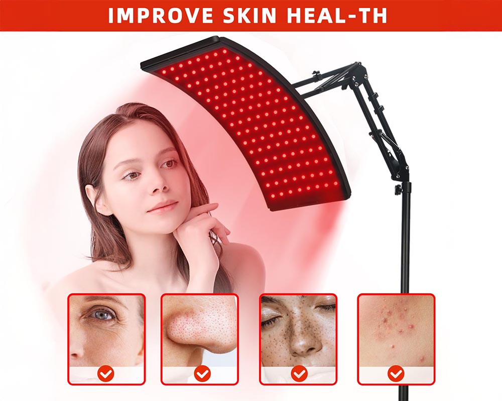 Red Light Therapy for Face and Body 660nm & 850nm Infrared Light Device with Stand