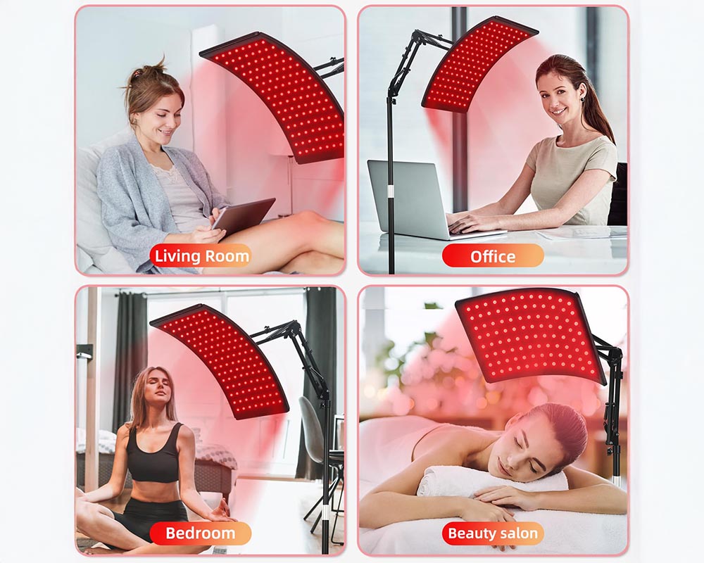 Red Light Therapy for Face and Body 660nm & 850nm Infrared Light Device with Stand