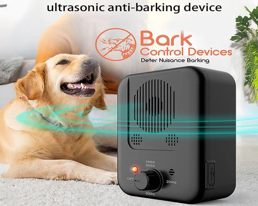 Dog Bark Control Ultrasonic Anti Barking Device with 3 Modes, Rechargeable & Waterproof