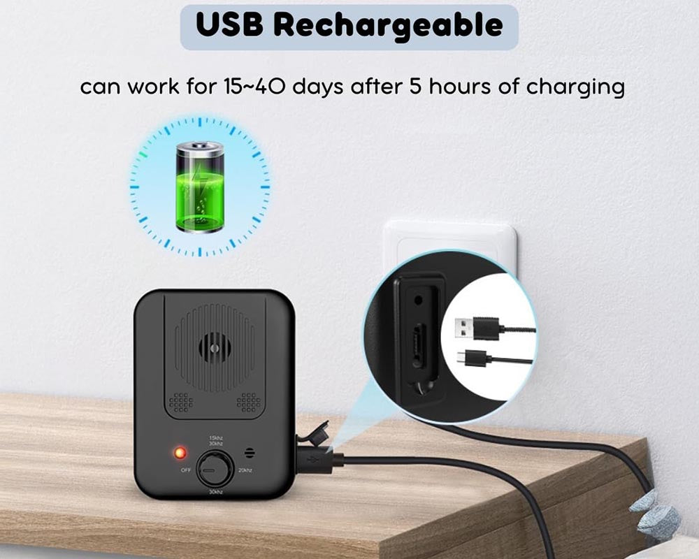 Dog Bark Control Ultrasonic Anti Barking Device with 3 Modes, Rechargeable & Waterproof